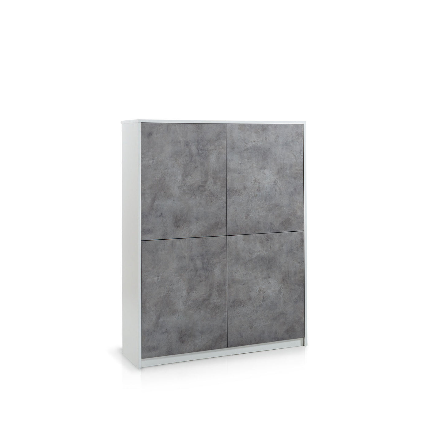 Credenza alta SKEE bianco/cemento