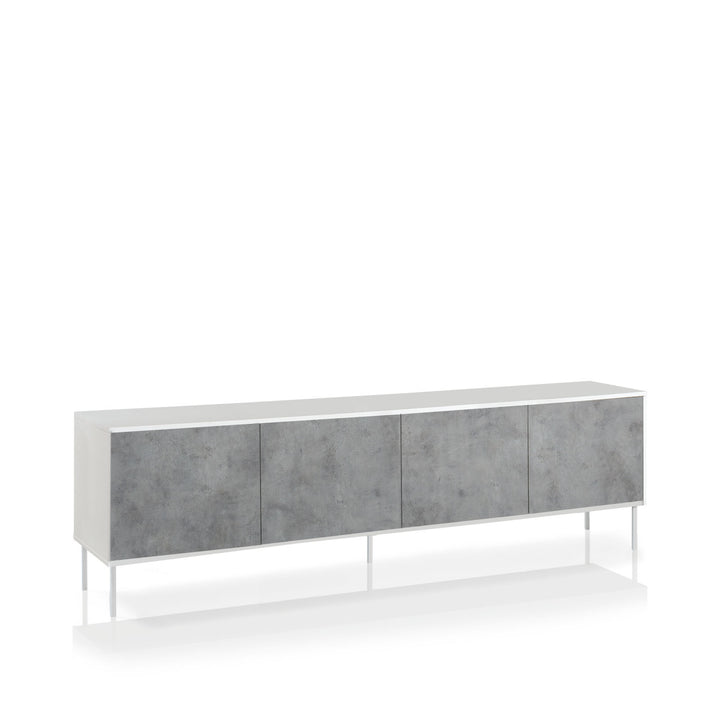 Buffet 4 ante SKEE-S bianco/cemento