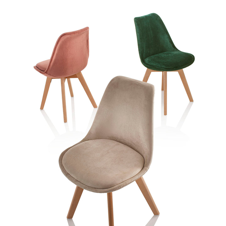 Set 4 Sedie OSBY rosa antico