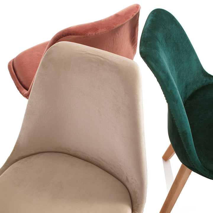 Set 4 Sedie OSBY rosa antico