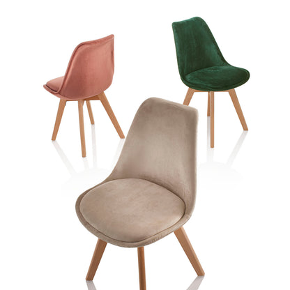 Set mit 4 smaragdgrünen OSBY-Stühlen