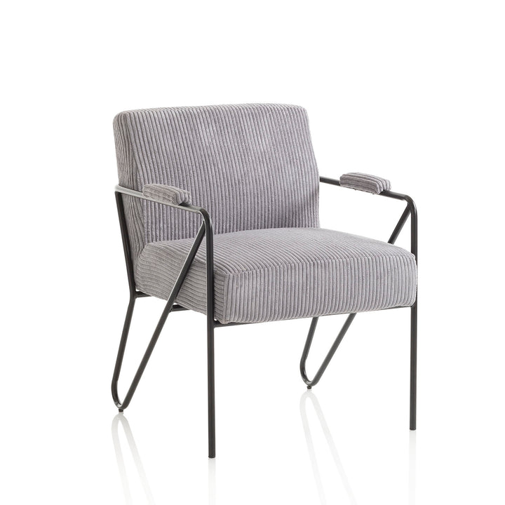 Dunkelgrauer Cord-Sessel