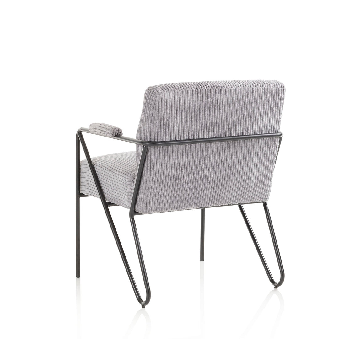 Dunkelgrauer Cord-Sessel