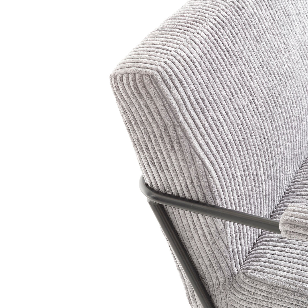 Dunkelgrauer Cord-Sessel