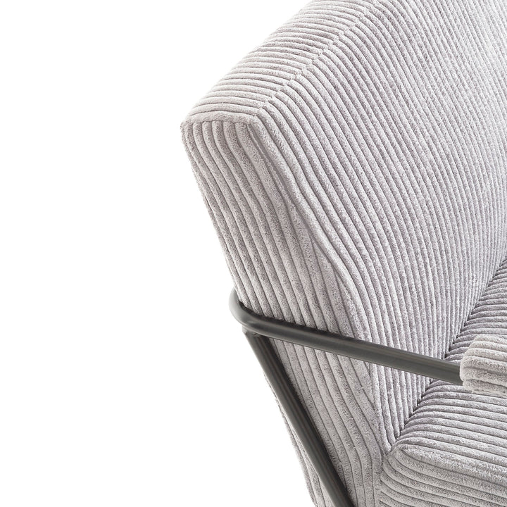 Dunkelgrauer Cord-Sessel
