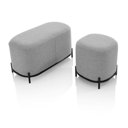 VANITY Pouf hellgrau