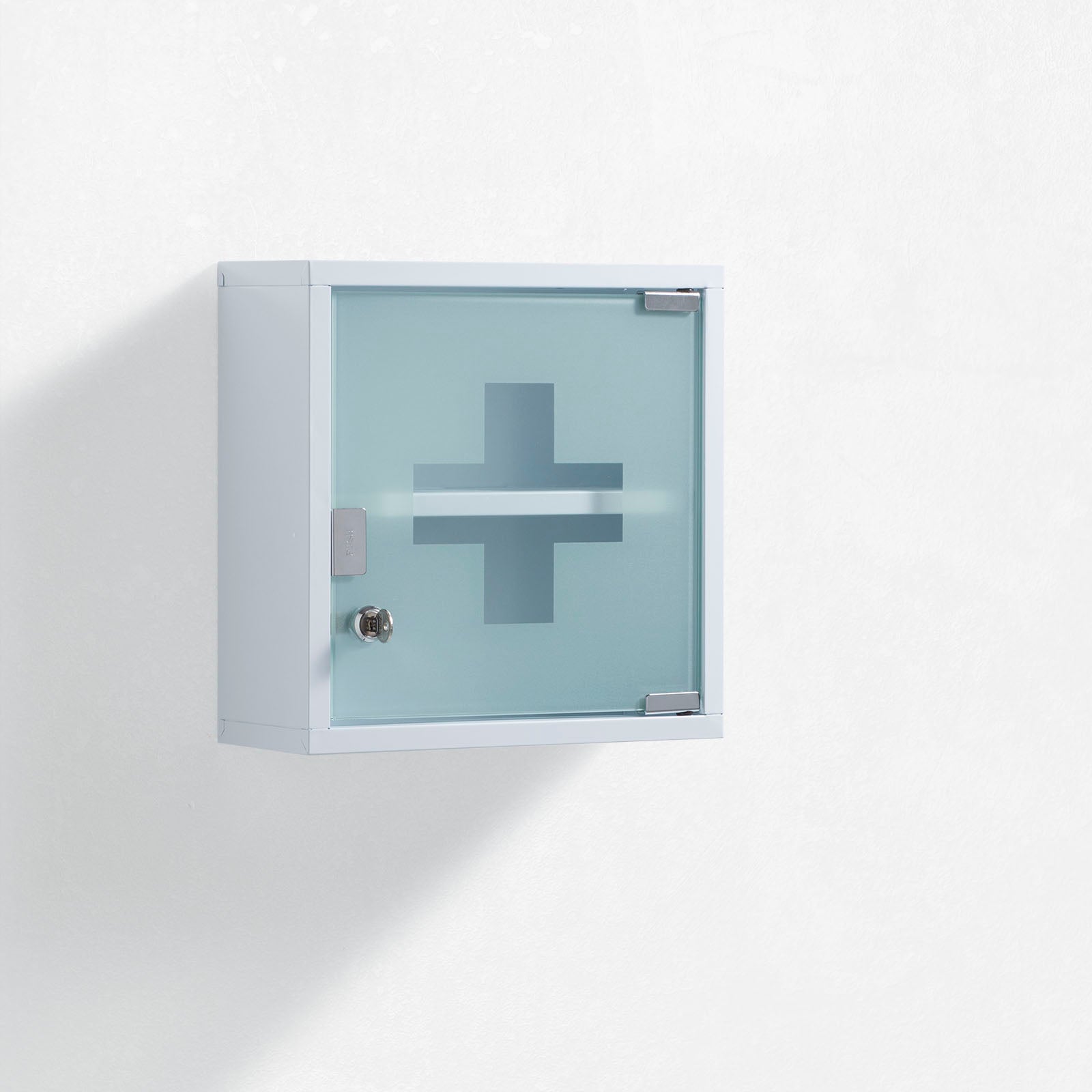 White SOS first aid wall unit