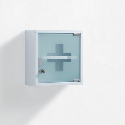 White SOS first aid wall unit