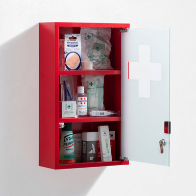 HEALT first aid wall unit red