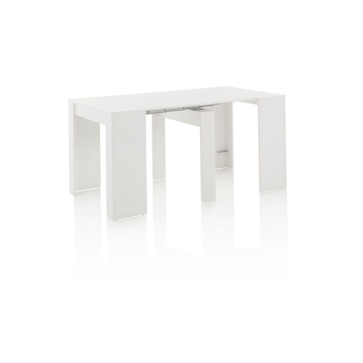 Glossy white STRETCH extendable console