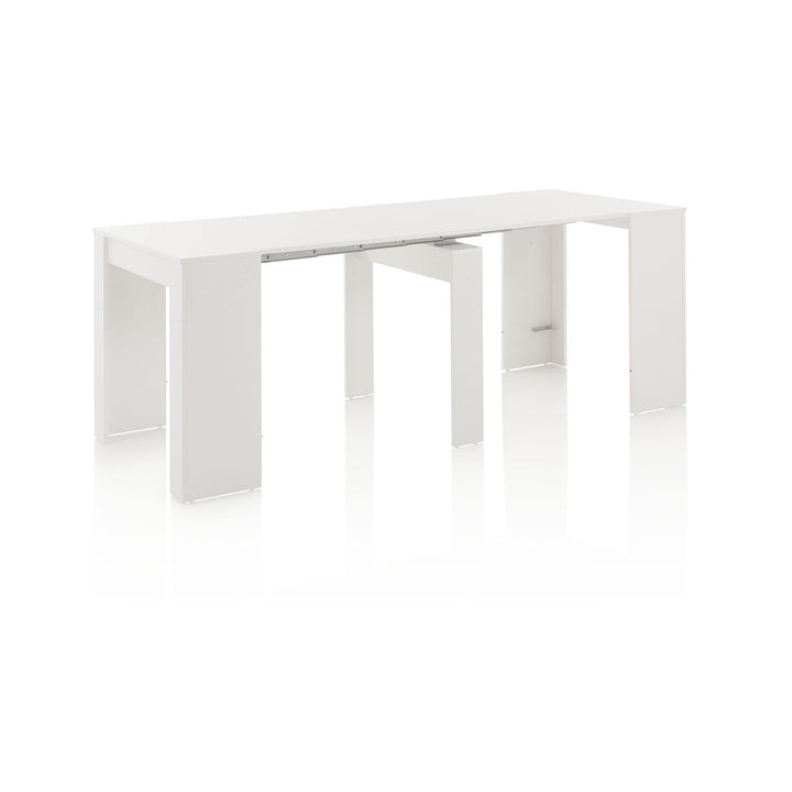 Glossy white STRETCH extendable console