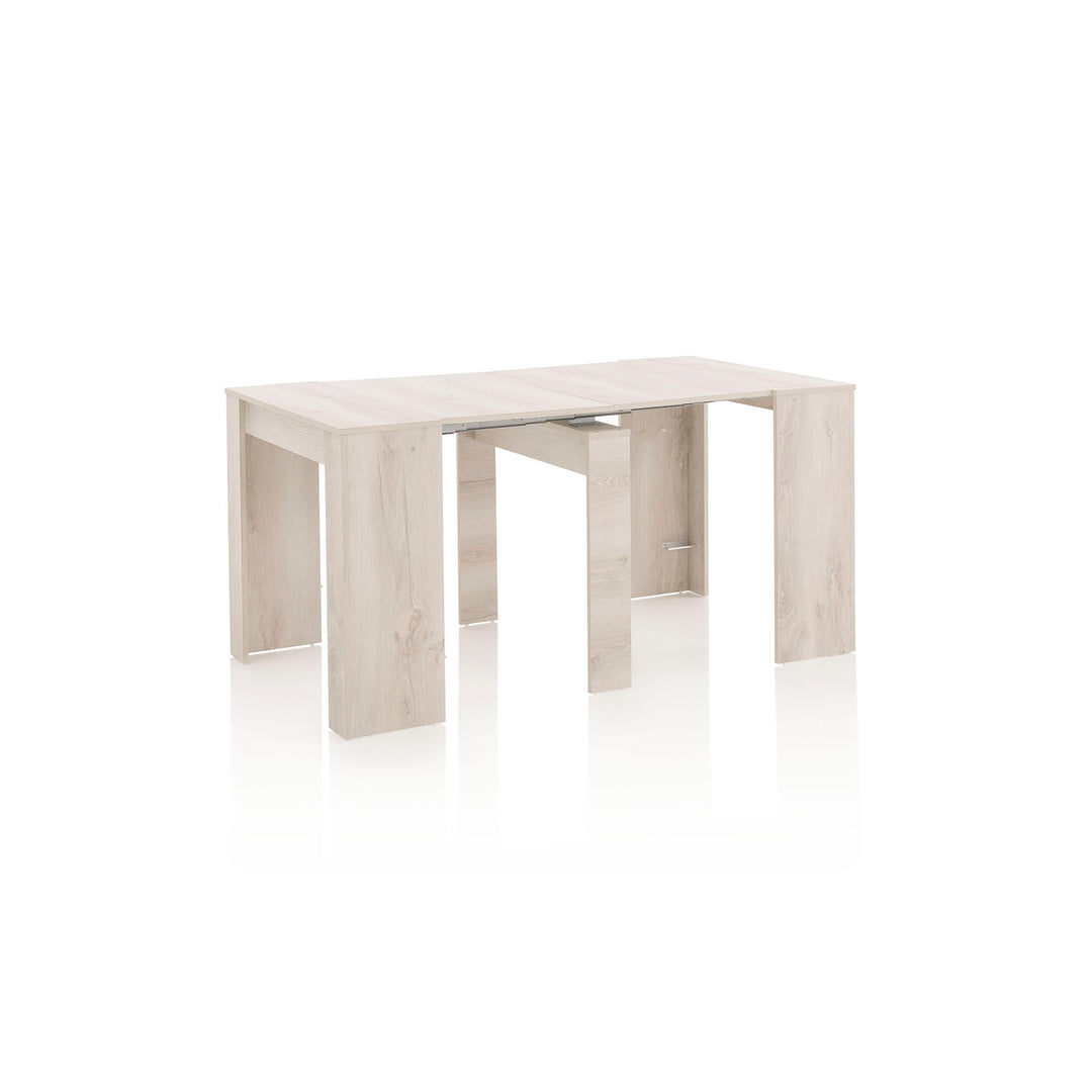 STRETCH extendable console in white pine