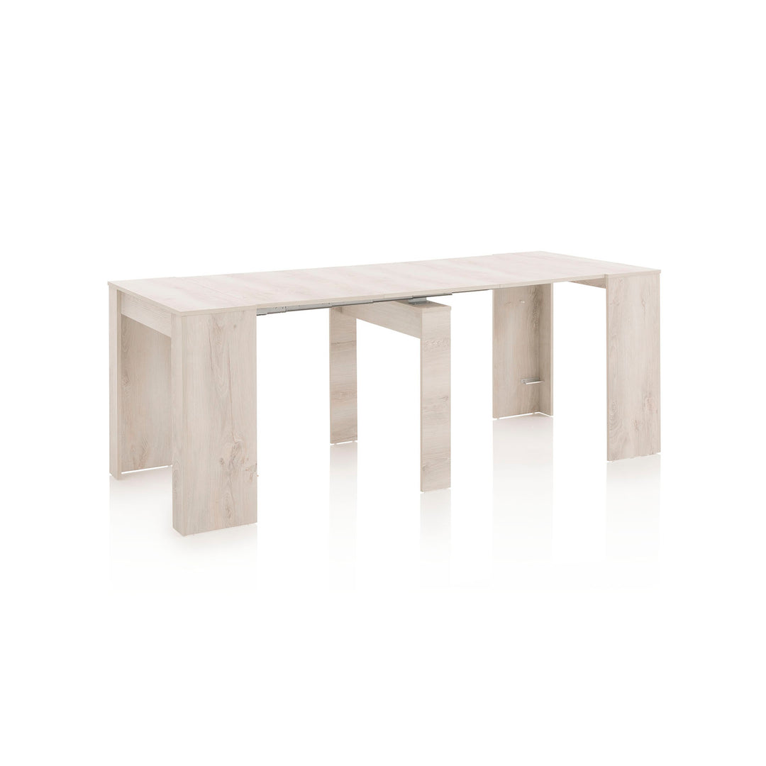 STRETCH extendable console in white pine