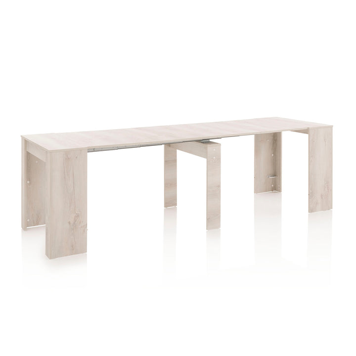 STRETCH extendable console in white pine