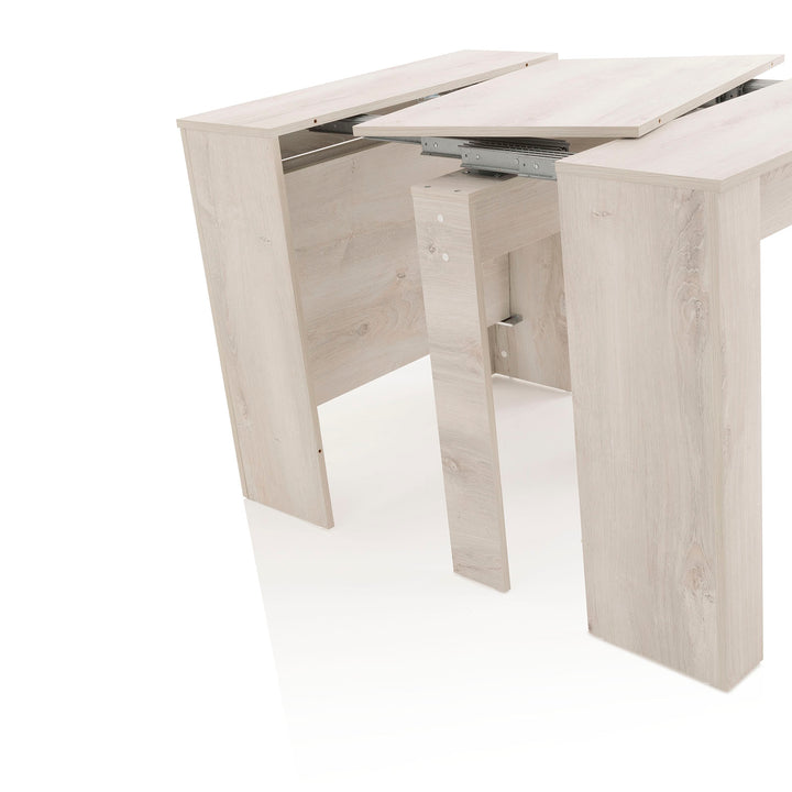 STRETCH extendable console in white pine