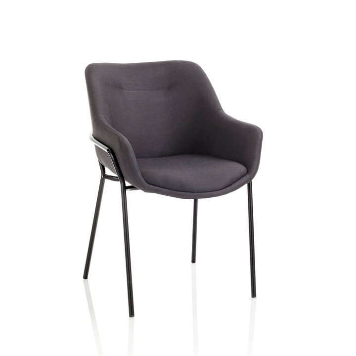 Set of 2 SLOUCHY black armchairs