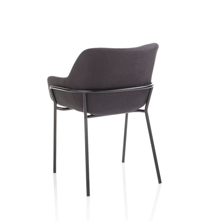 Set of 2 SLOUCHY black armchairs