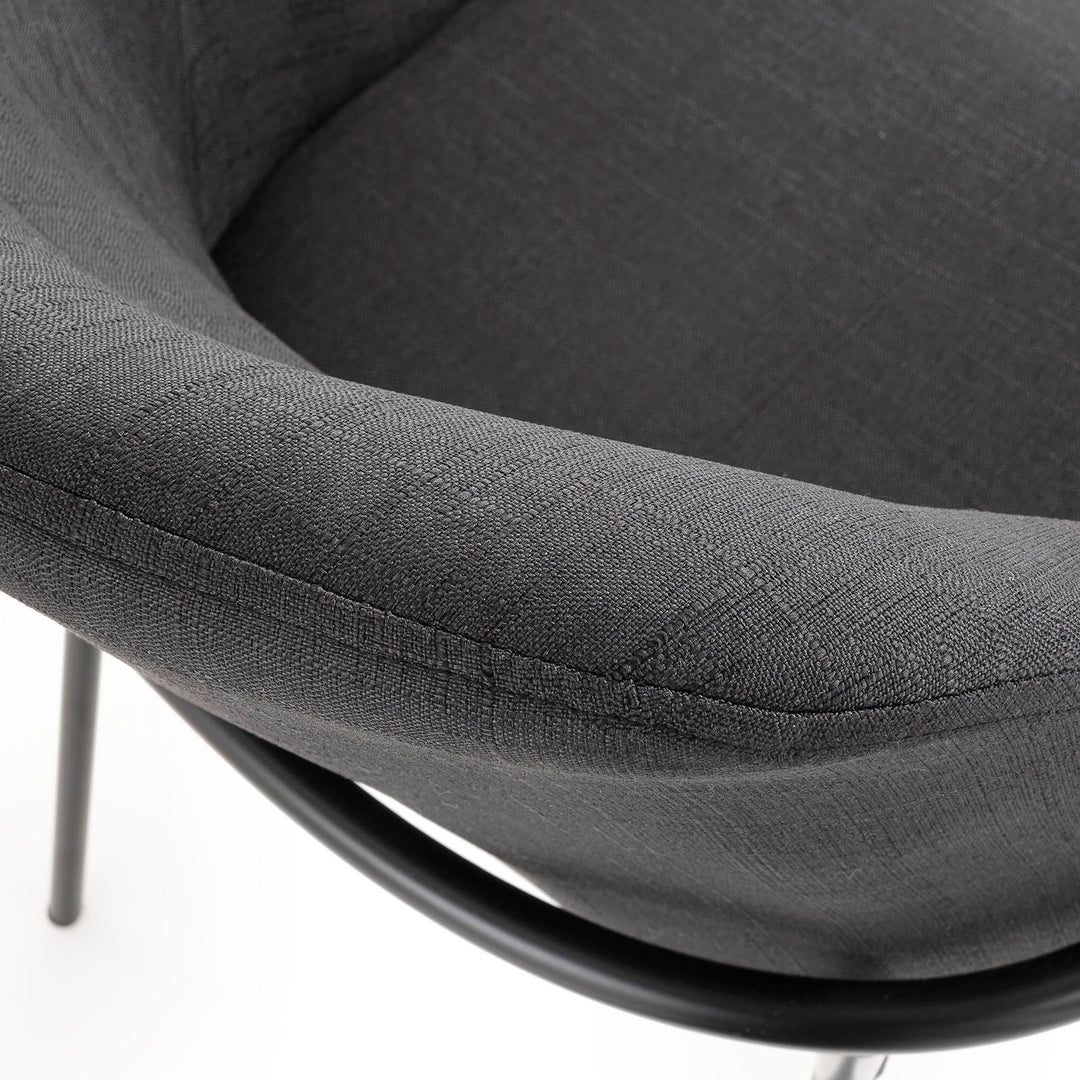 Set of 2 SLOUCHY black armchairs