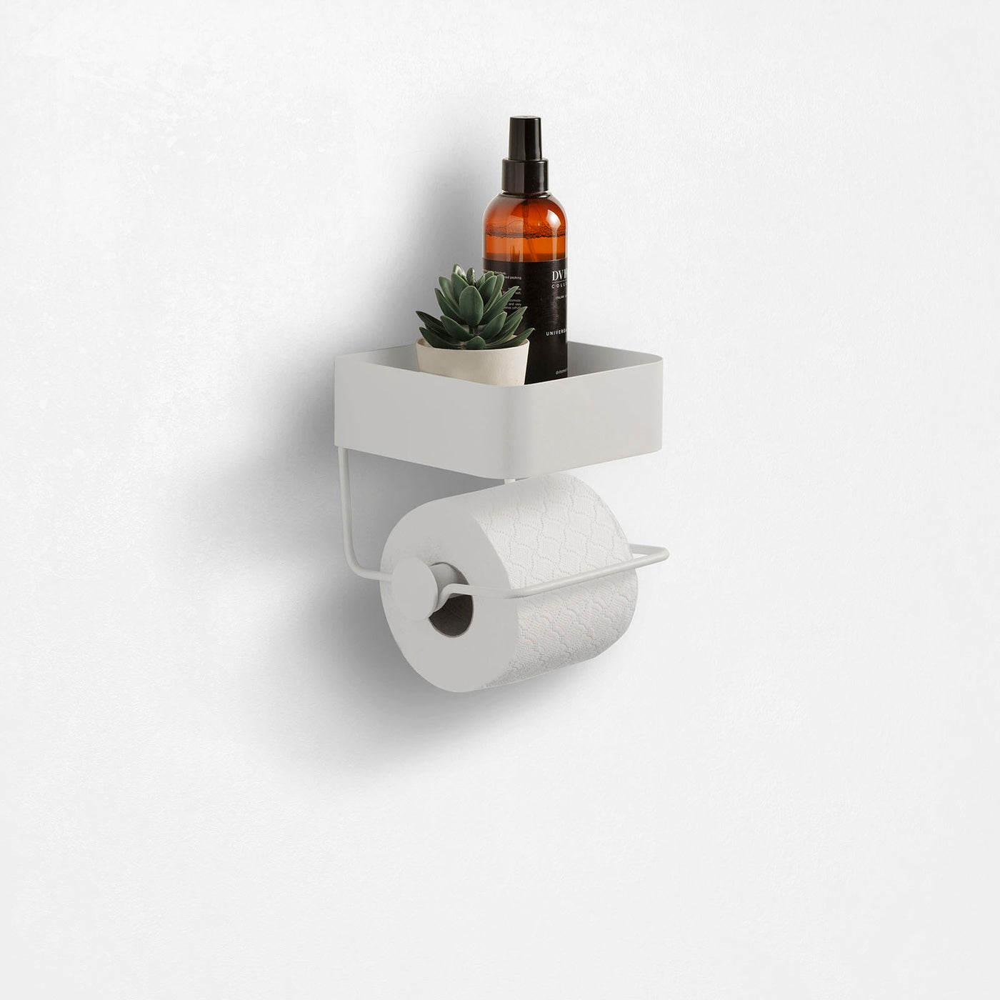 SHIMA white paper roll holder with shelf