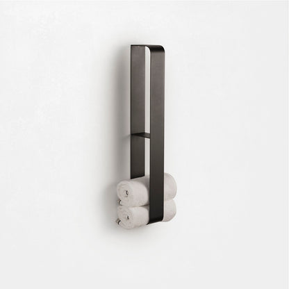 JIRO black vertical wall towel holder