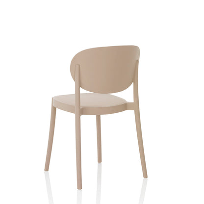 4er-Set ICE-Stühle in Beige für drinnen und draußen