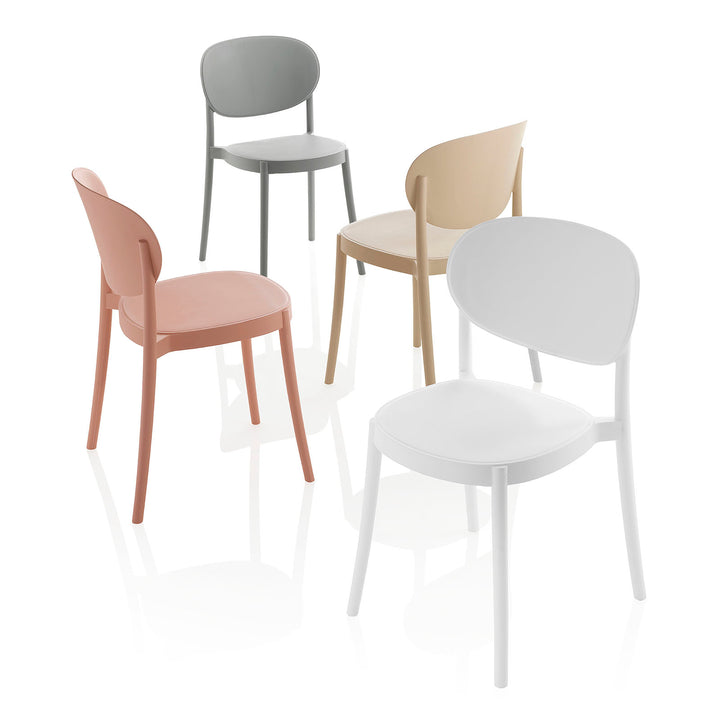 Set 4 Sedie interno/esterno ICE grigio