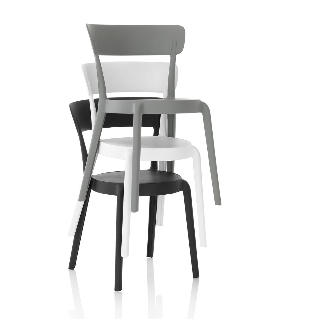 Set 4 Sedie interno/esterno MOSS bianco