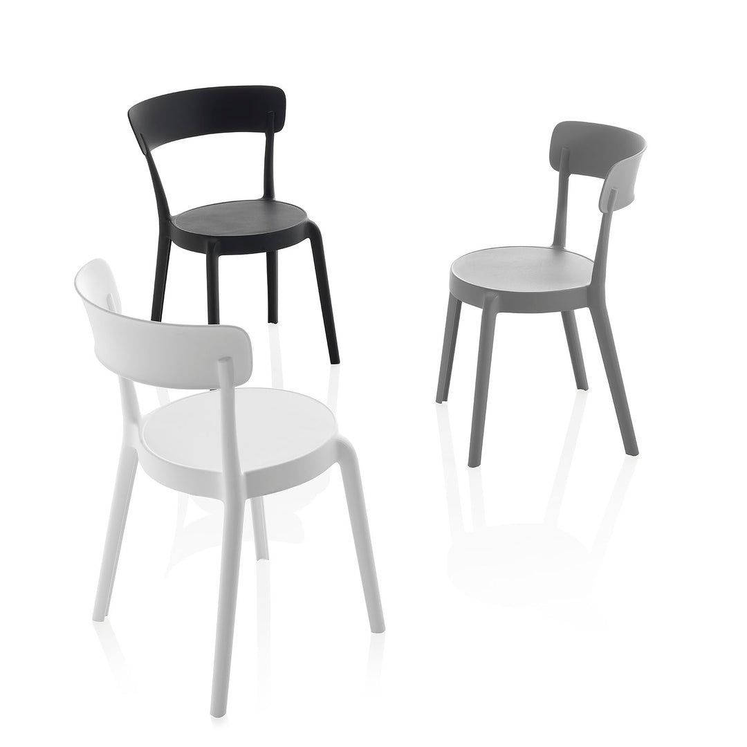Set 4 Sedie interno/esterno MOSS bianco