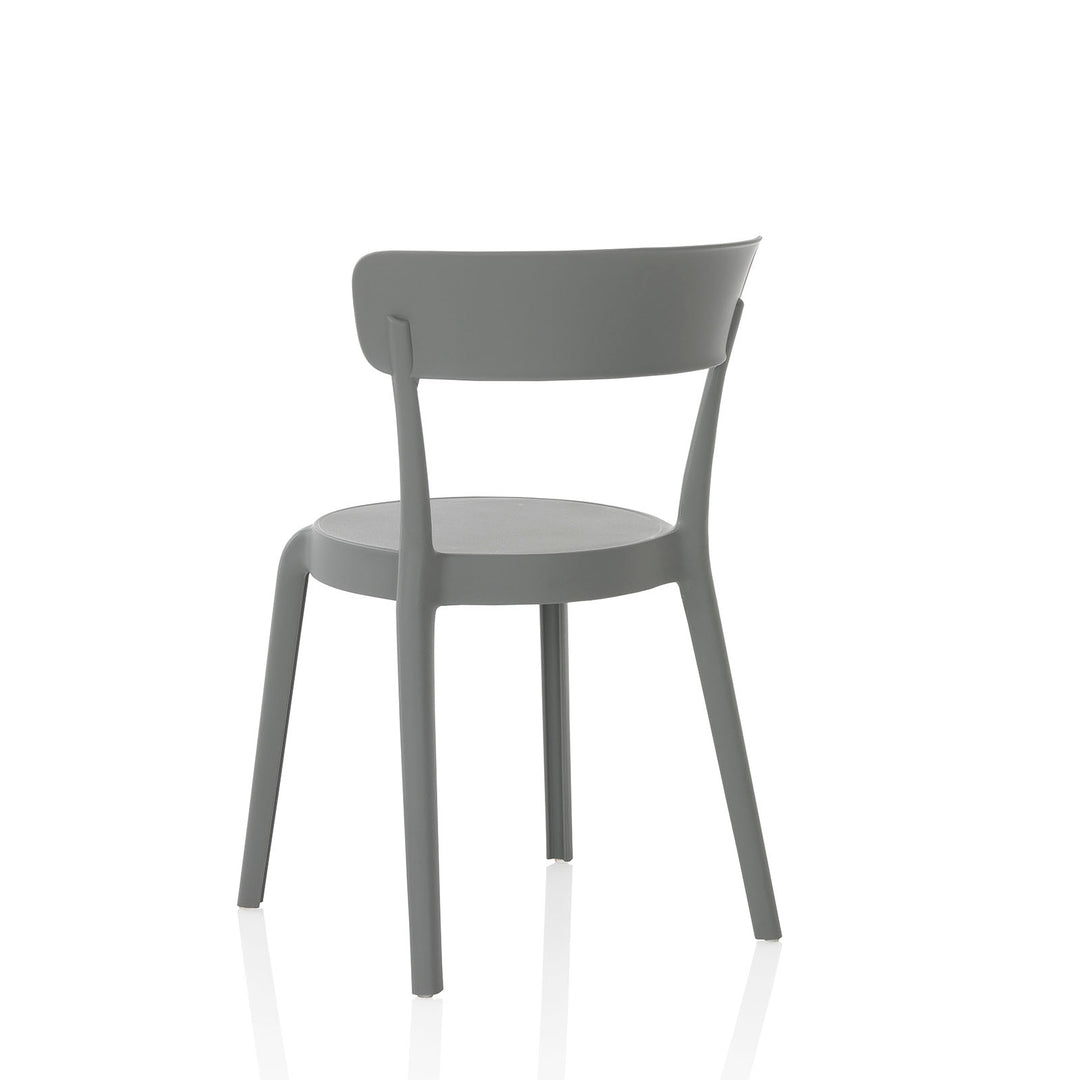Set 4 Sedie interno/esterno MOSS grigio