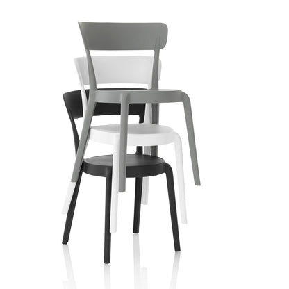 Set 4 Sedie interno/esterno MOSS grigio