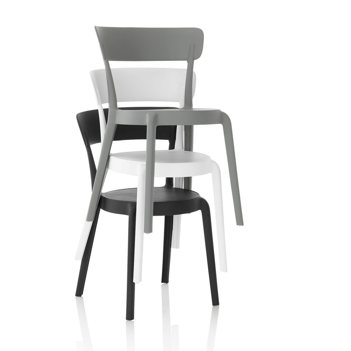 Set 4 Sedie interno/esterno MOSS antracite