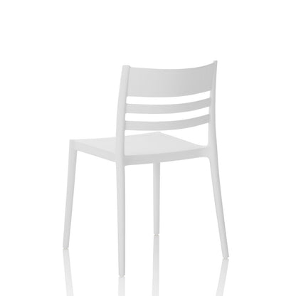 Set mit 4 Innen-/Außenstühlen CLYDE weiß