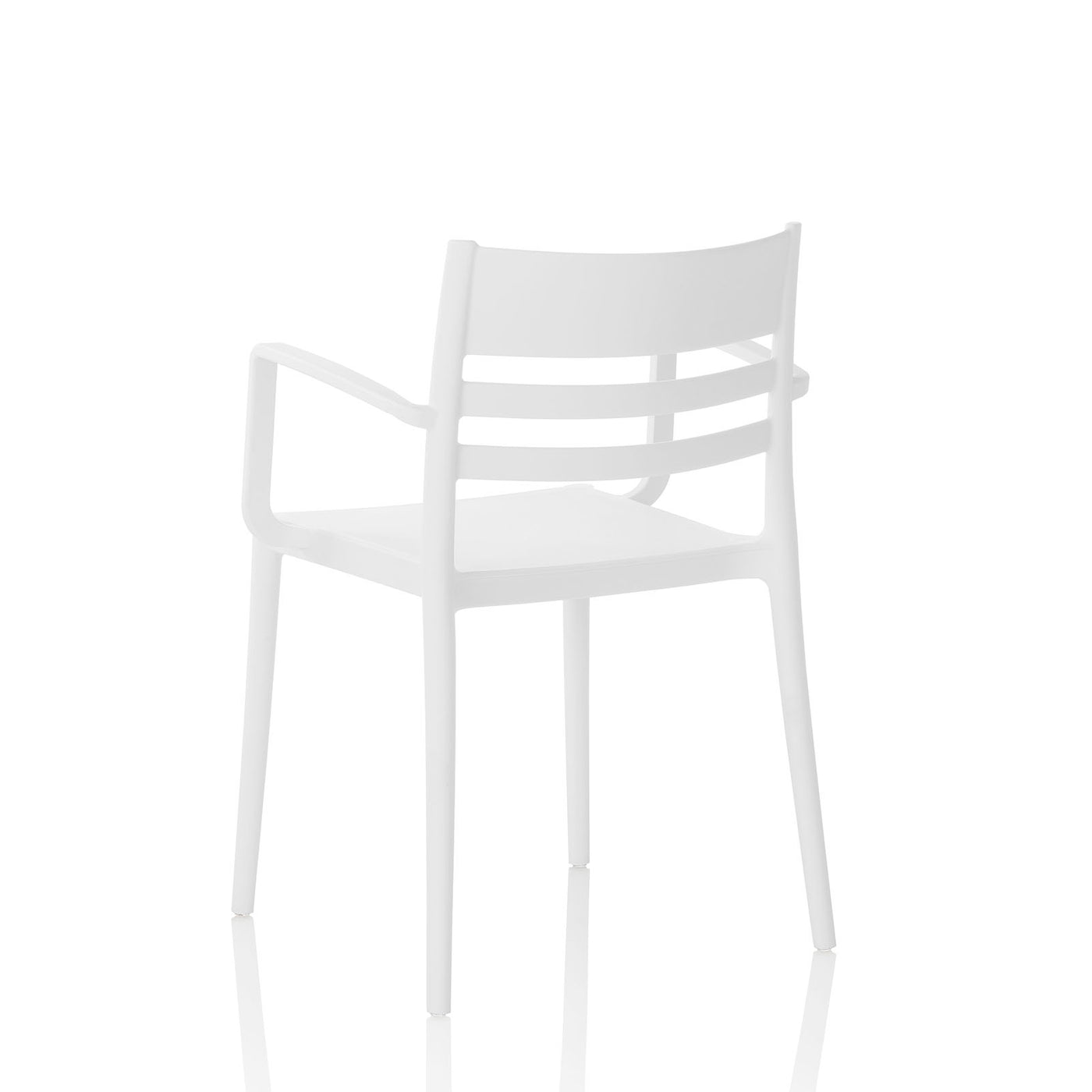 Set of 4 indoor/outdoor chairs with armrests CLYDE white