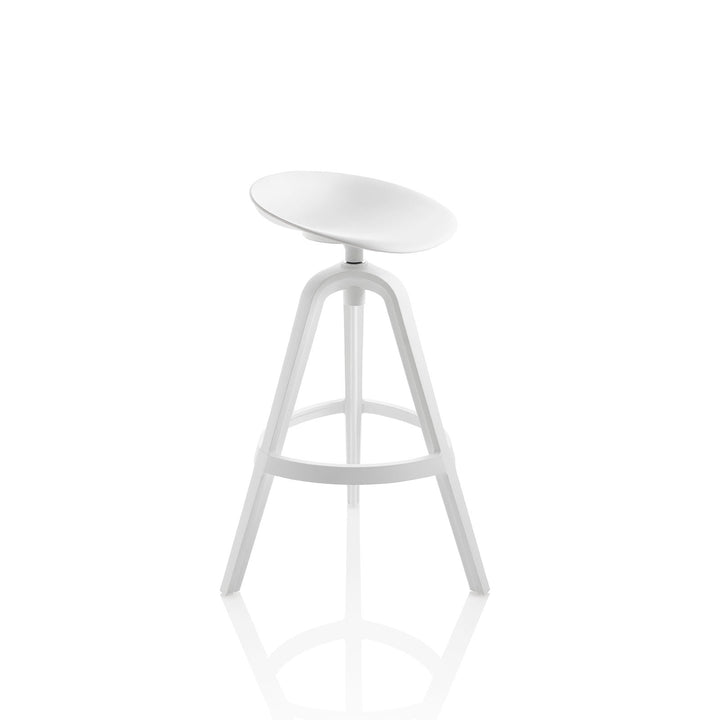 Set of 2 BONNY white indoor/outdoor stools