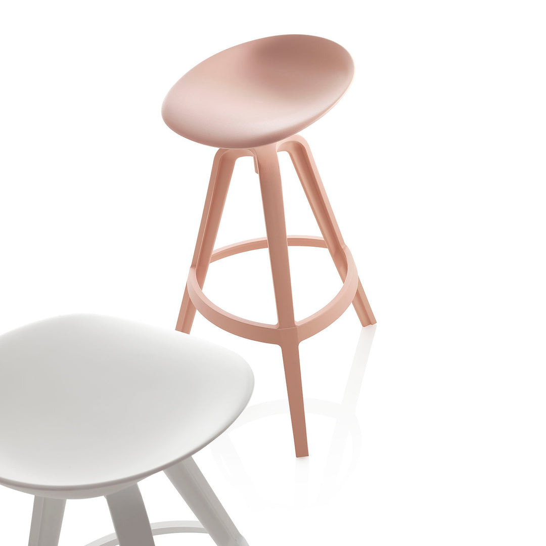 Set of 2 BONNY white indoor/outdoor stools