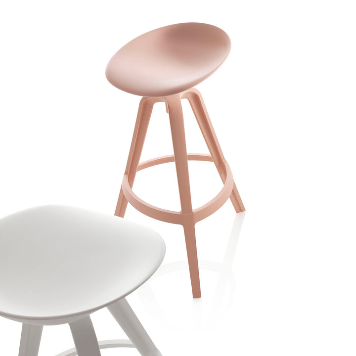 Set of 2 BONNY white indoor/outdoor stools