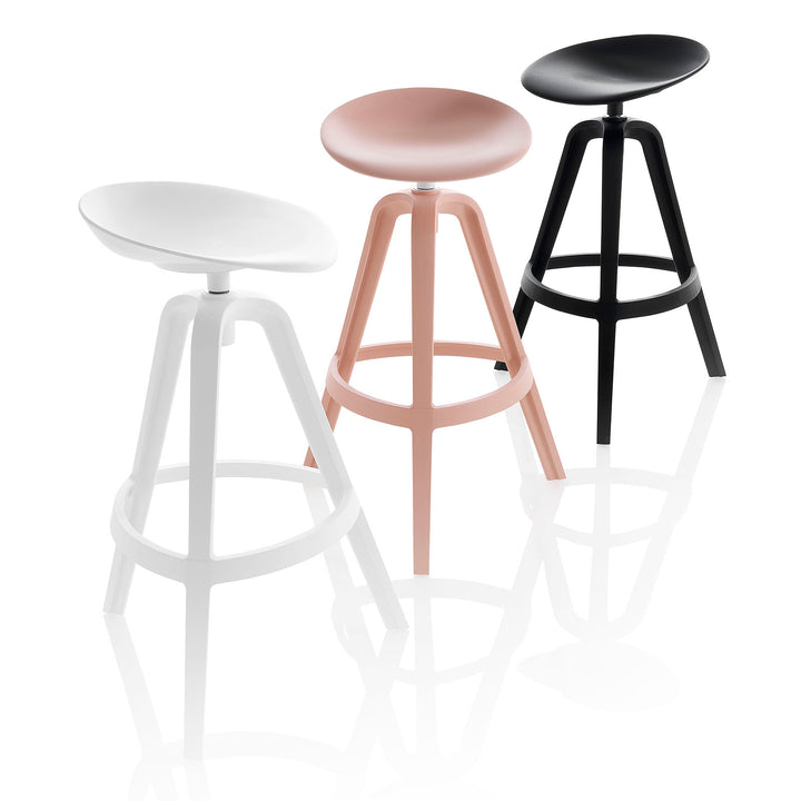 Set of 2 BONNY white indoor/outdoor stools