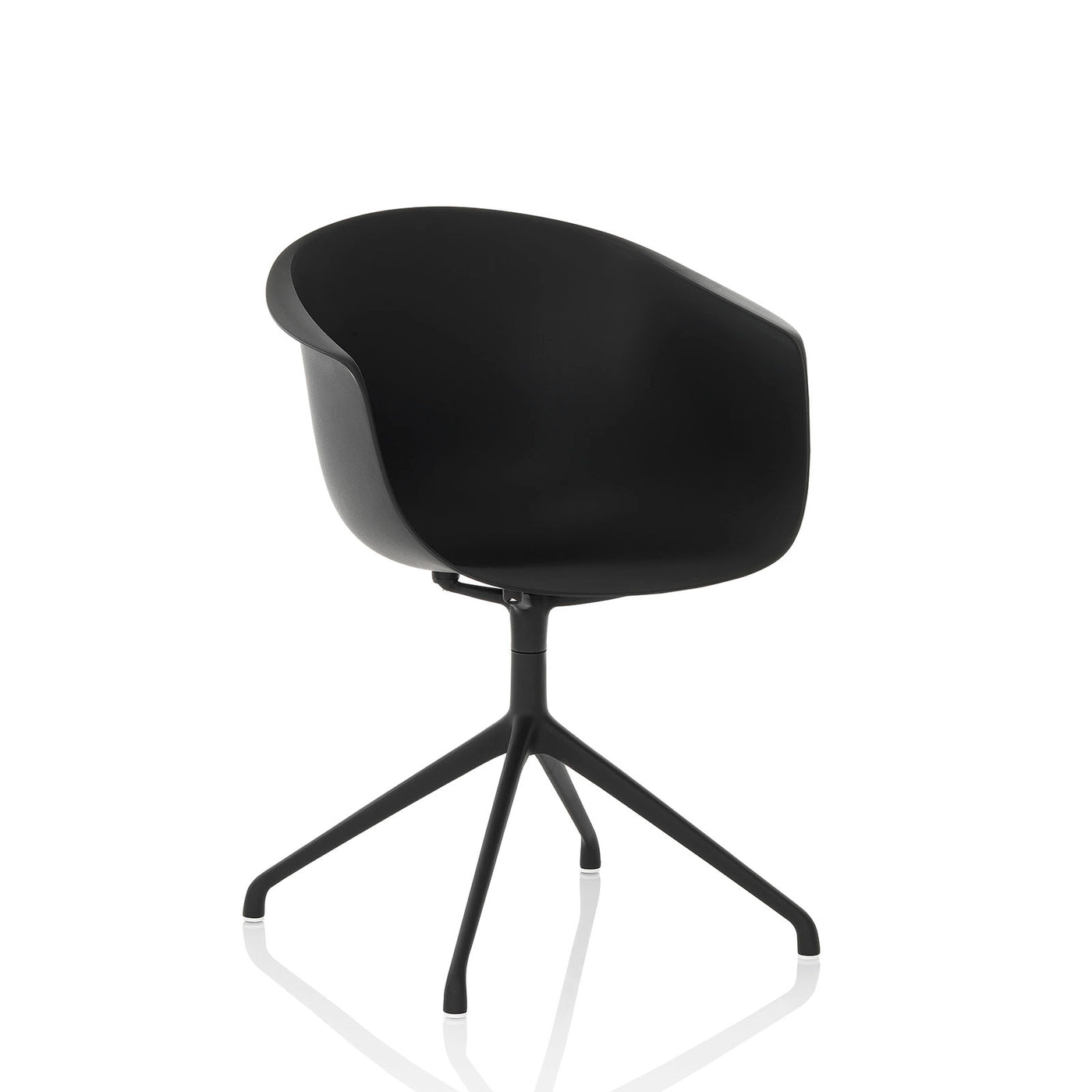 Set of 2 black POINT swivel chairs