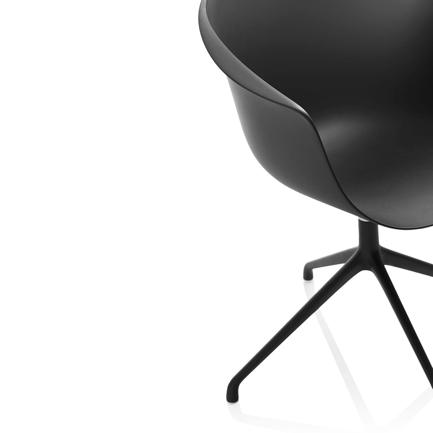 Set of 2 black POINT swivel chairs