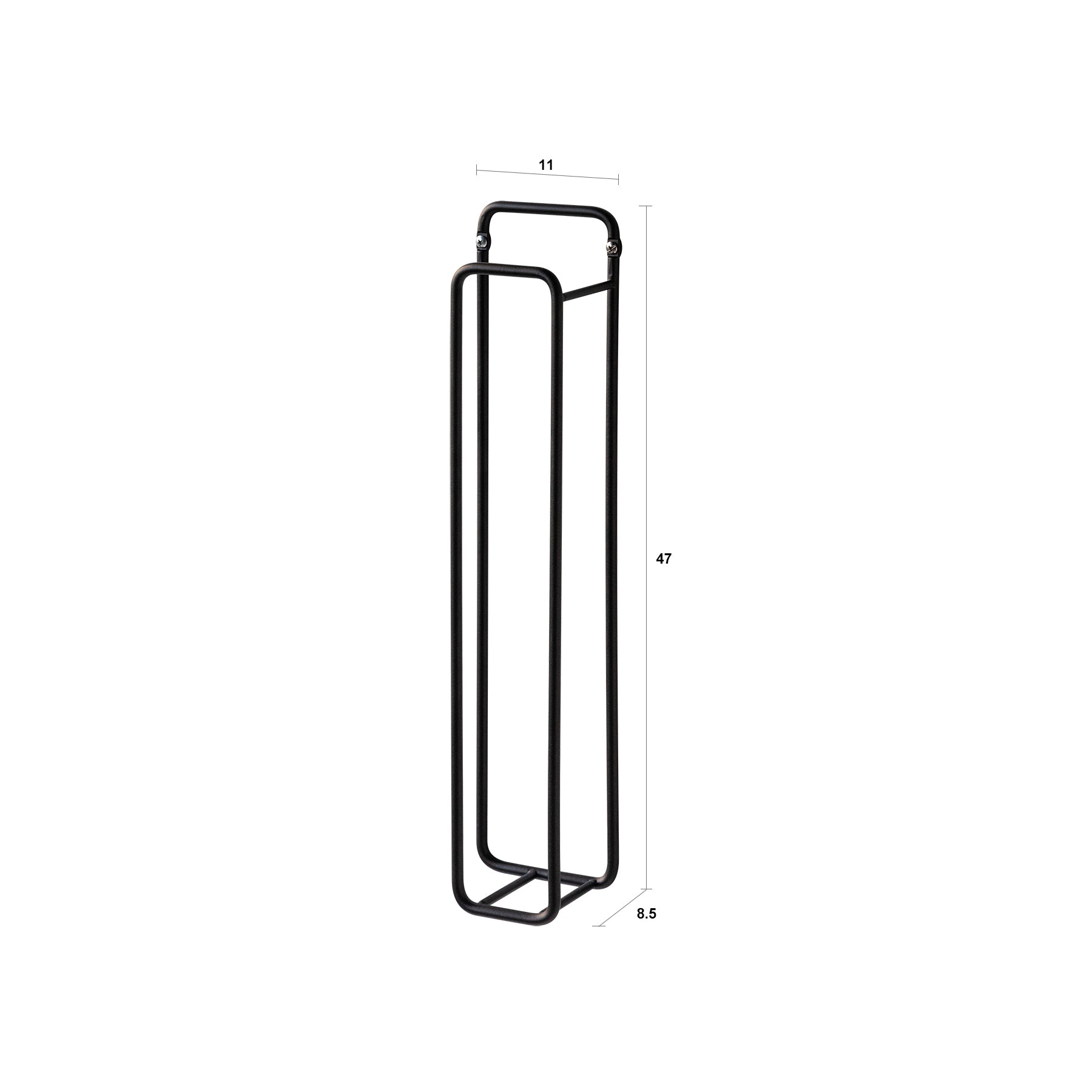 GUMI black vertical wall towel holder