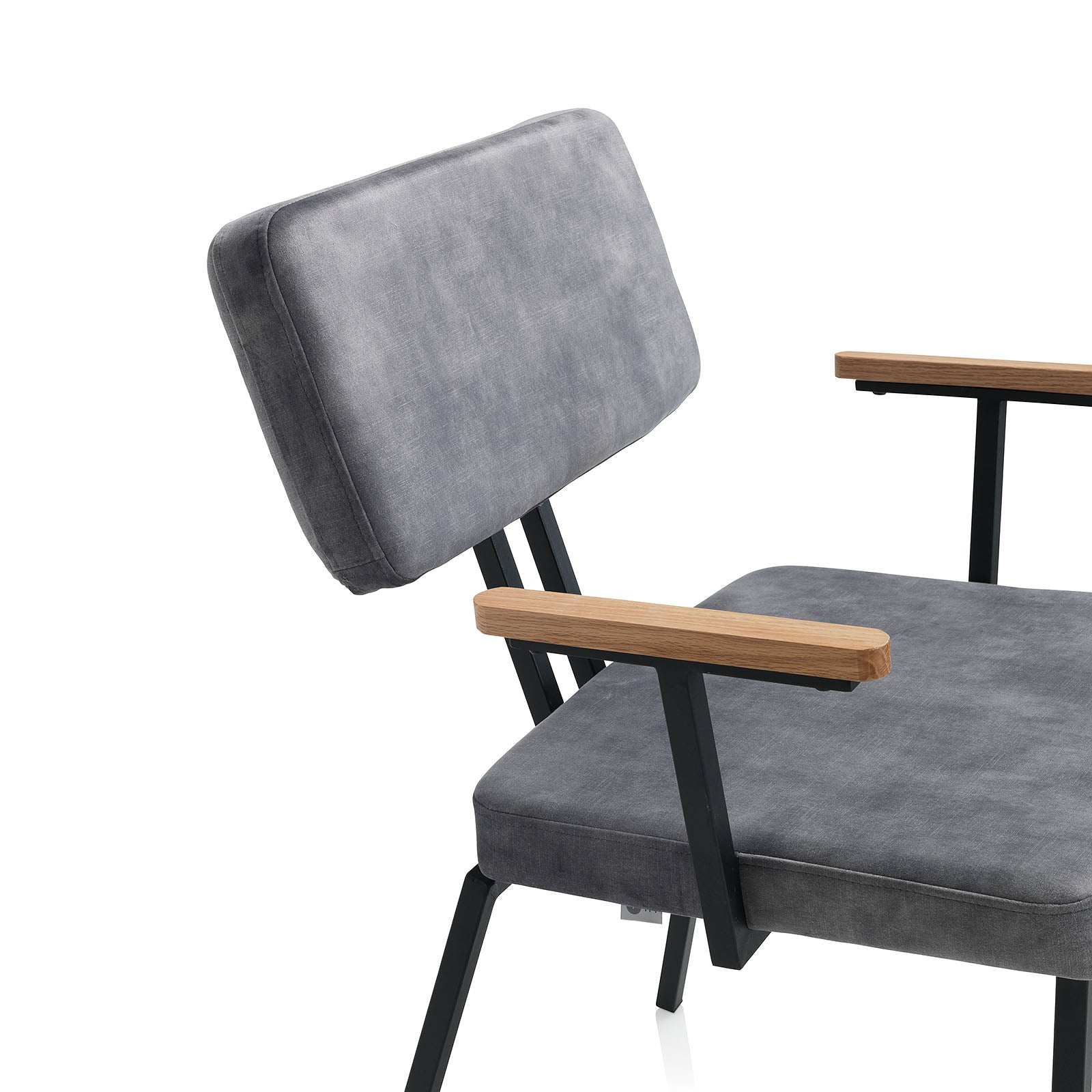 Set 2 sedie PIPER grigio acciaio