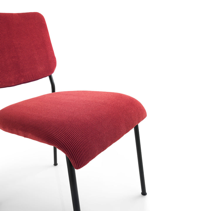 Set 2 sedie ZOE rosso corallo