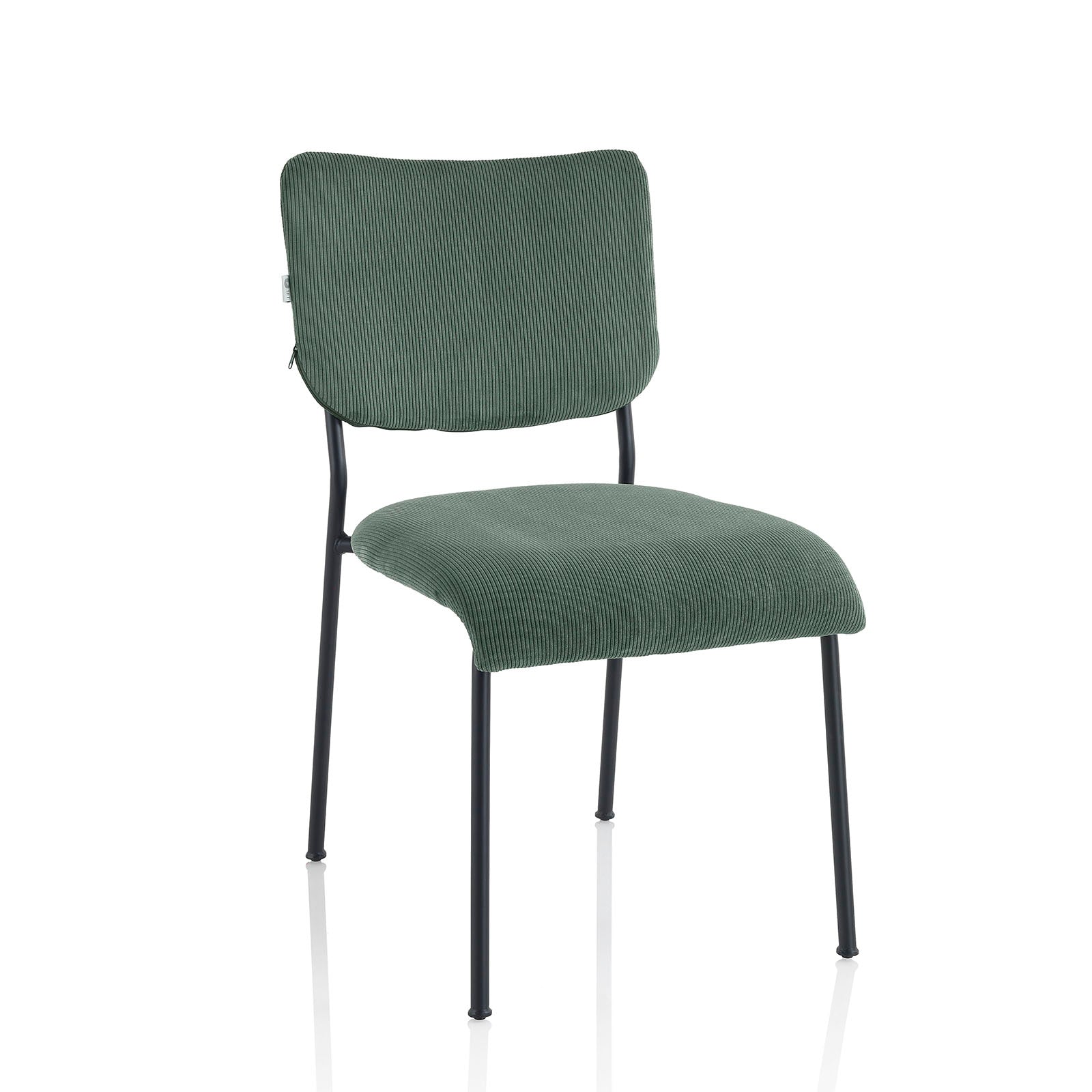 Set mit 2 flaschengrünen ZOE-Stühlen