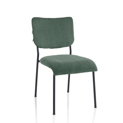 Set mit 2 flaschengrünen ZOE-Stühlen