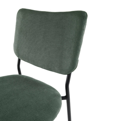 Set mit 2 flaschengrünen ZOE-Stühlen