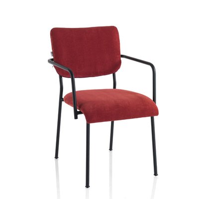 Set 2 sedie con braccioli ZOE rosso corallo