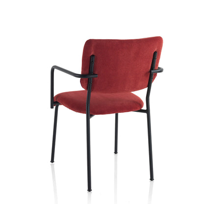 Set 2 sedie con braccioli ZOE rosso corallo