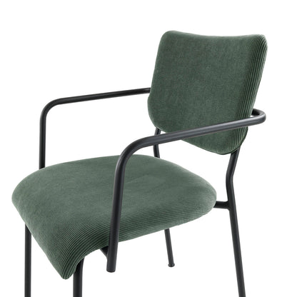 Set 2 sedie con braccioli ZOE verde bottiglia