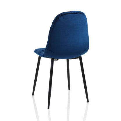 Set mit 4 ozeanblauen SANDY-Stühlen