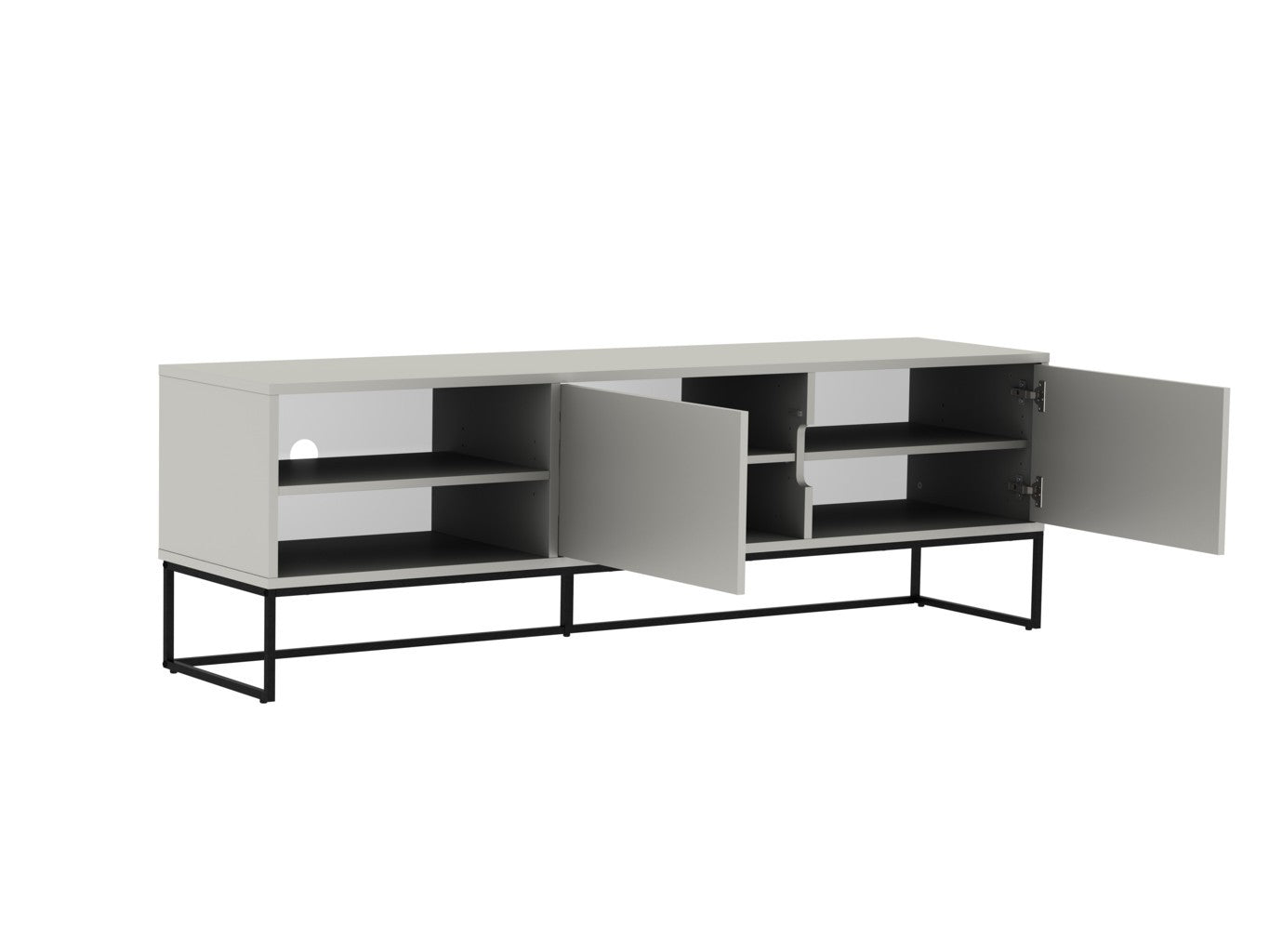 BESS white TV stand